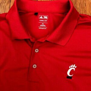 Adidas Cincinnati Bearcats ClimaLite Polo Shirt (2XL) Red Performance Dr…